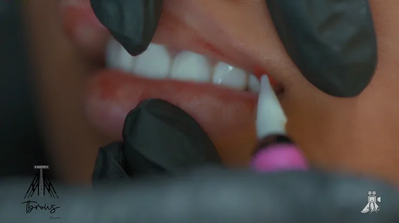 قرینه‌سازی و شیدینگ لب توسط تینا صفایی